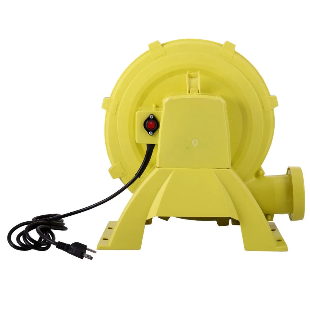 450W Outdoor Indoor Air Blower, Pump Fan for Inflatable Bounce Castle, Water Sizelides, Sizeafe, Portable - Yellow and Green