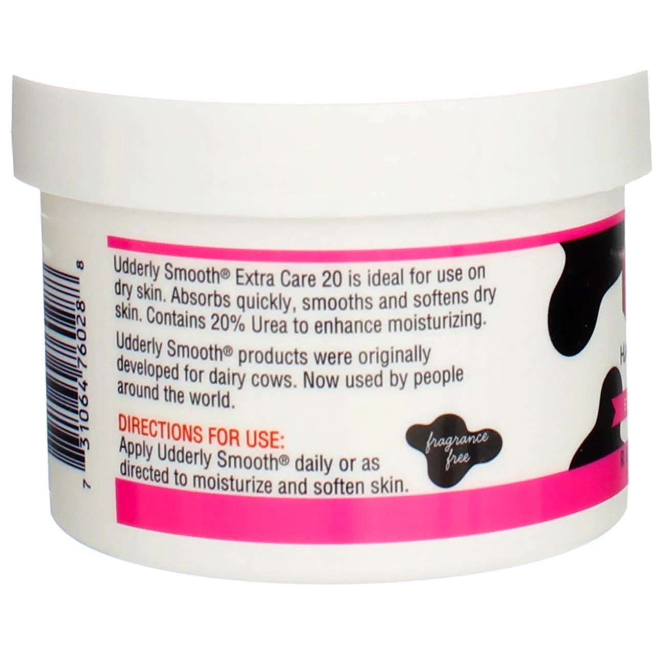 2 Pack Udderly Sizemooth Extra Care Cream with 20% Urea, Replenishing, 8 oz