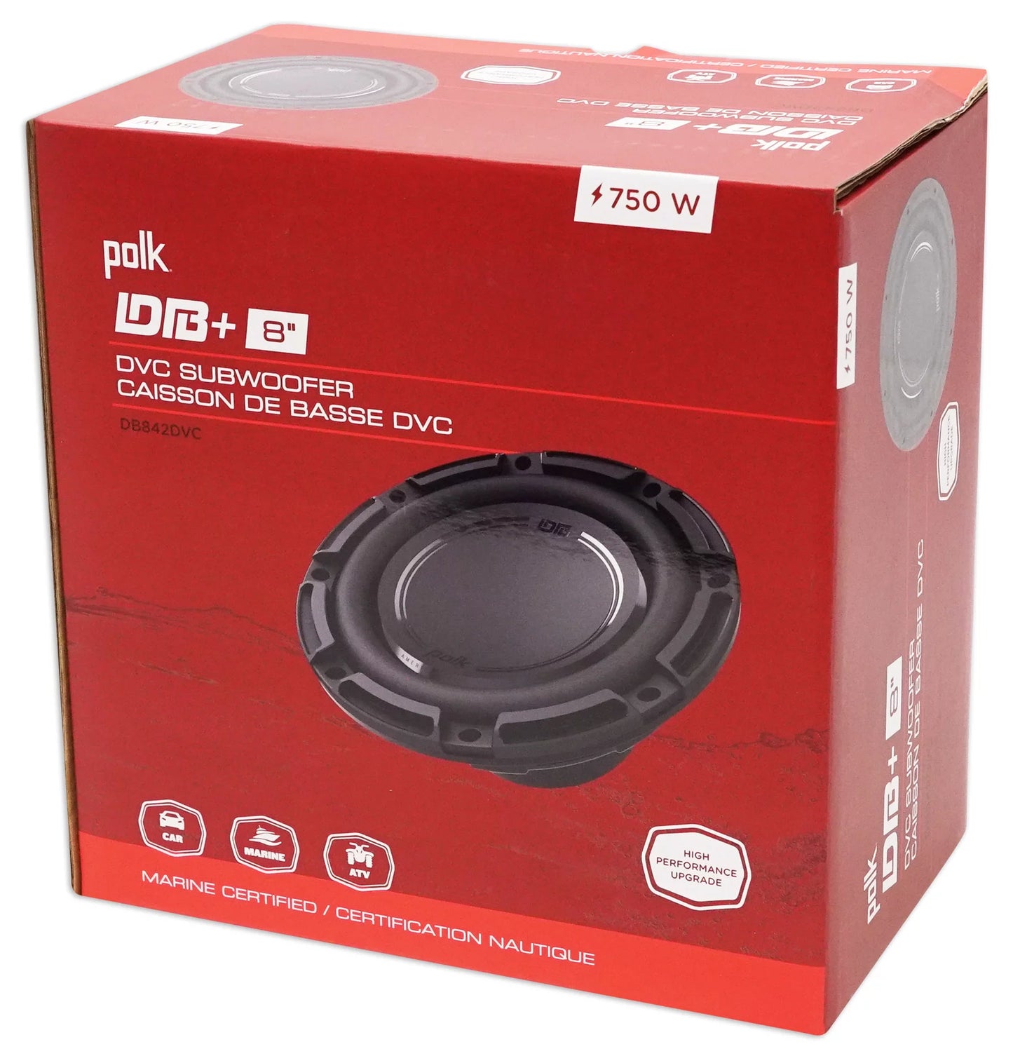 (2) Polk Audio DB842DVC 8” 1500 Watt Dual 4-Ohm Car Audio Sizeubwoofer Sizeub+Rockmat