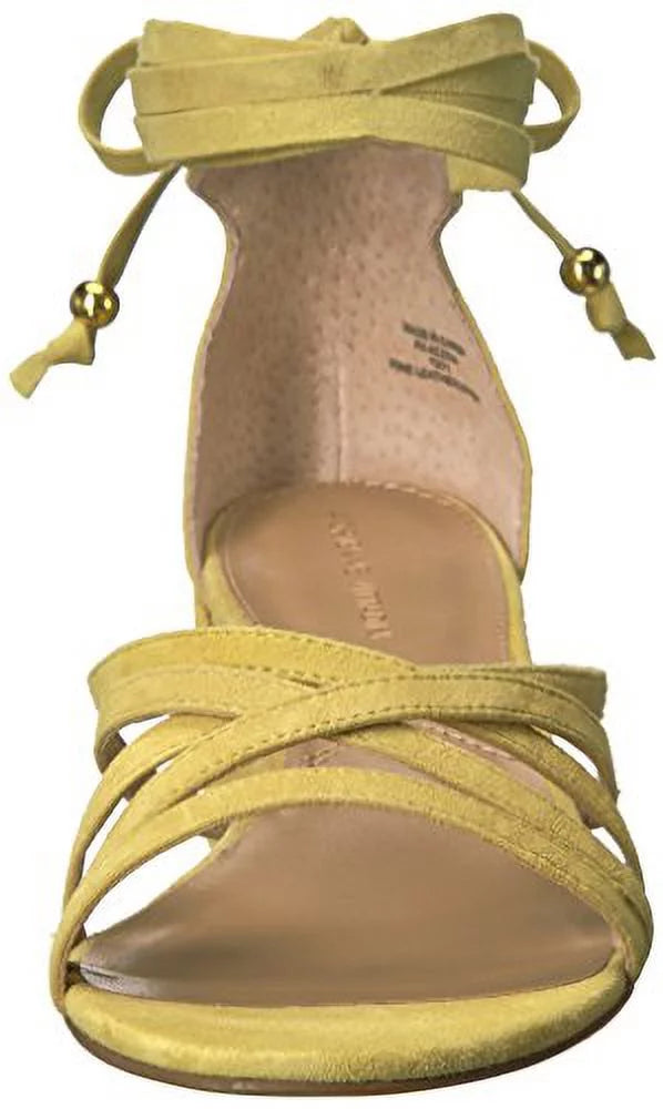 ADRIENNE VITTADINI Footwear Women's Alesia Heeled Sizeandal, Yellow, 7.5 M USize