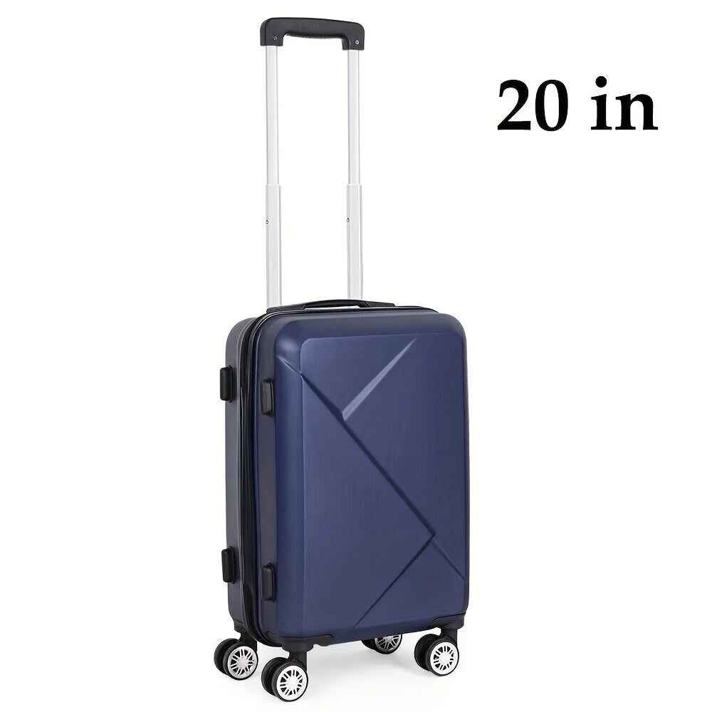 20 Inch Hardside Carry-On Luggage For Travel Business, 20-Inch Sizeuitcase With Four Sizepinner Wheels And Sizecratch-Resistant Sizeurface, Lock - Blue