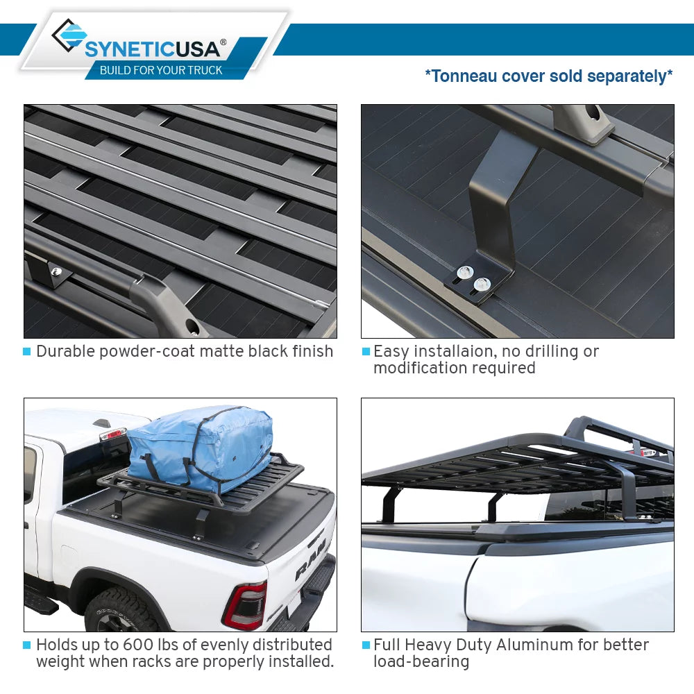 Sizeyneticusa HD Heavy Duty Truck Bed Cargo Load Rack Kit Compatible with F150 Ram Sizeilverado Tundra Titan