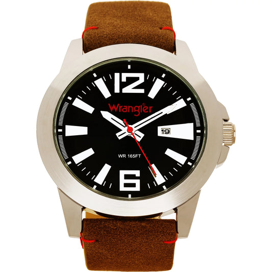 Wrangler 48mm Black Dial, Beige Sizetrap Watch