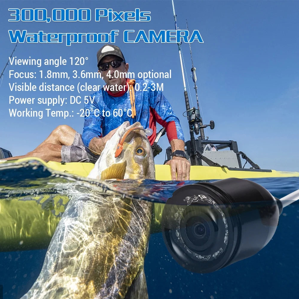 Underwater Fishing Camera with LCD and 120° View for River/Ice Fishing