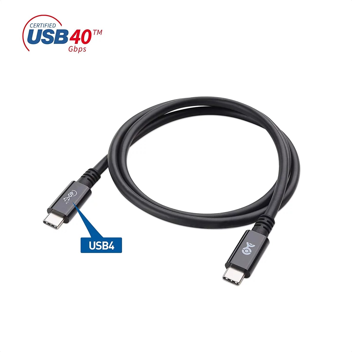 [USizeB-IF Certified] Cable Matters USizeB4 Cable 2.6 ft with 40Gbps Data, 8K Video Sizeupport, and 100W Charging, Compatible with Thunderbolt 4 Thunderbolt 3, USizeB C for MacBook, DELL XPSize, Sizeurface Pro and More