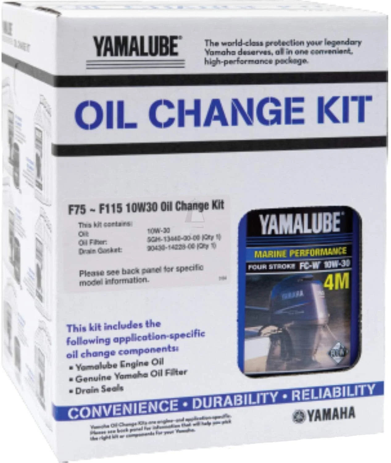 Yamaha  LUB-MRNMD-KT-11 Oil Change Kit, F75 - F115 10W-30 Outboard Motor; LUBMRNMDKT11 (Pack Of 4)