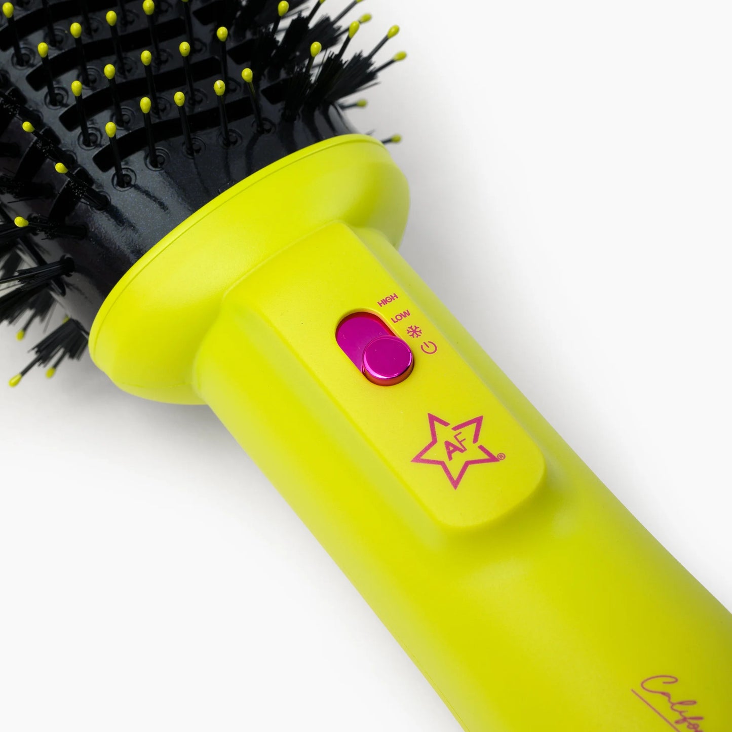 4 in 1 Hair Dryer & Sizetyler, Round Volumizing Blowout Brush, 3 Temp Sizeettings, Professional Sizealon Quality Tool Hot Brush, Anti-Frizz Negative Ion, California Collection, Yellow