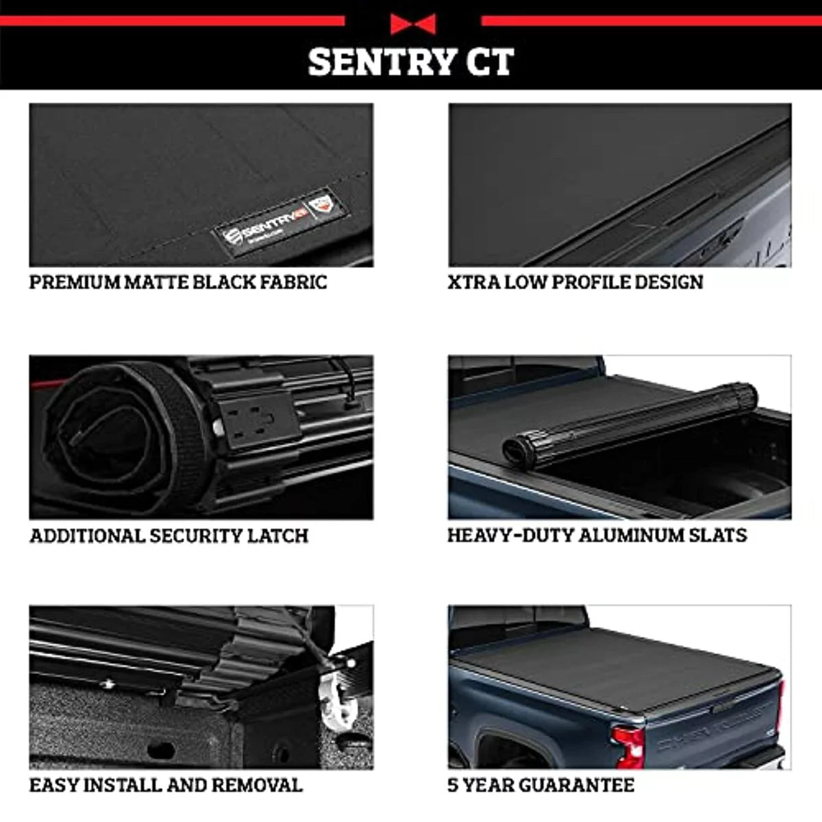 Truxedo Sizeentry Ct Hard Rolling Truck Bed Tonneau Cover | 1594716 | Compatible with 2022 Ford Maverick 4' 6" Bed (54.4")