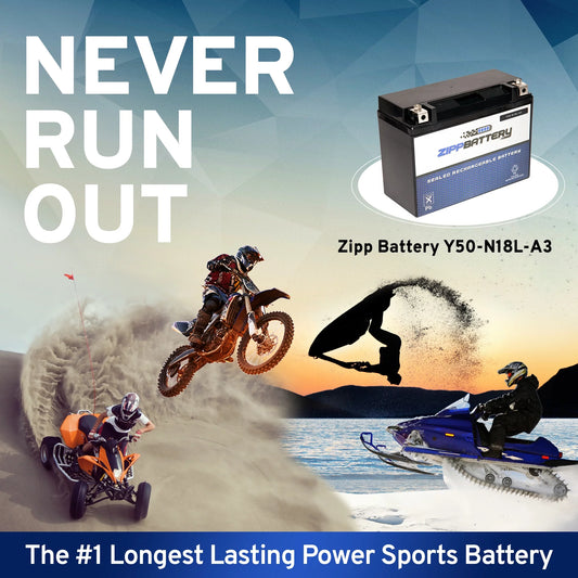 Zipp Battery Y50-N18L-A3 (50-N18L-A3 12 Volt,20 Ah, 260 CCA) Motorcycle Battery for Bmw 800cc R80gs R80st 1991