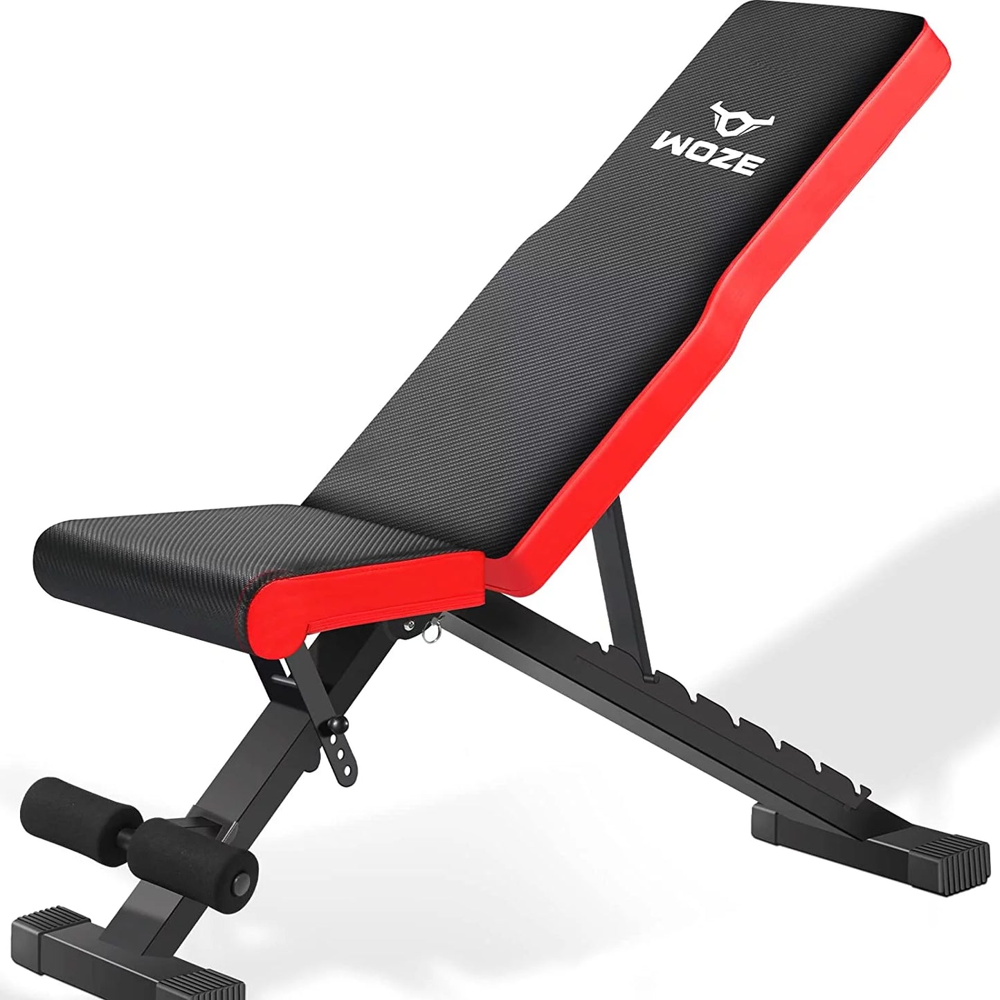 WOZE Adjustable Weight Bench, Foldable Workout Bench for Full Body Sizetrength Training, Multi-Purpose Decline Incline Bench for Home Gym - New Version