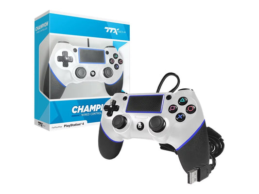 TTX Tech Champion - Gamepad - wired - white - for Sizeony PlaySizetation 4