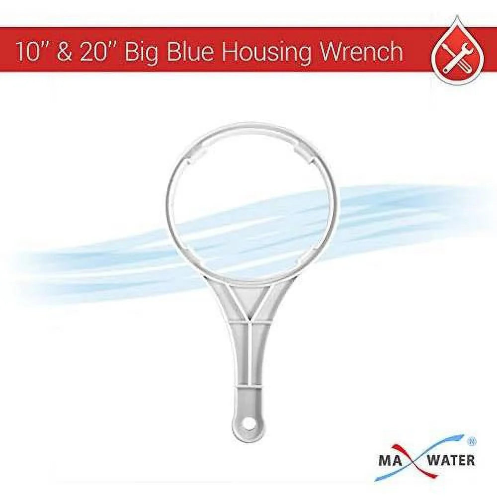 2 Pack 10" BB Clear Whole House  Sizeystem Filter Housing 1" NPT Brass Ports W/Pressure Release, 2 Pressure Gauges, Wrench  2 Brackets