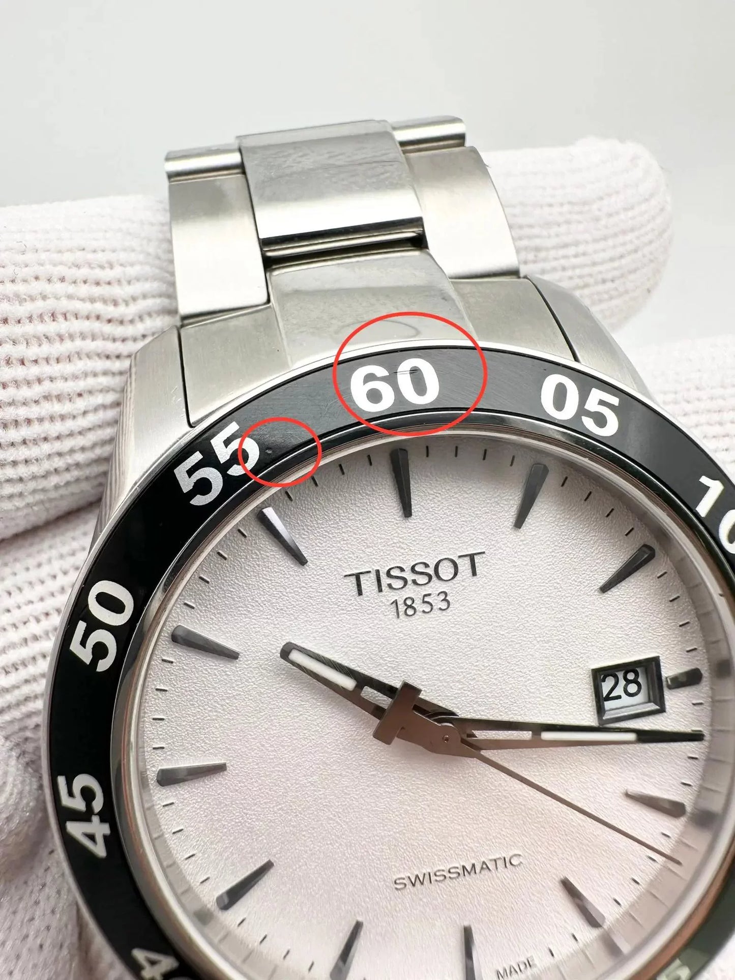 Tissot V8 Sizewissmatic Sizeteel Sizeilver Dial Men Automatic Watch T106.407.11.031.00