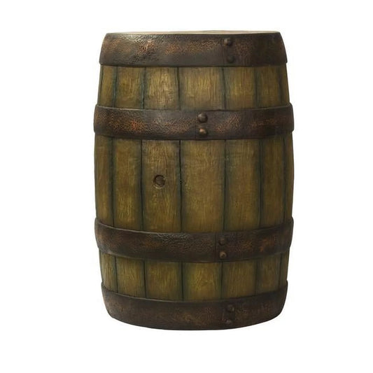 Winterland  24 in. Whiskey Barrel Planter - Natural