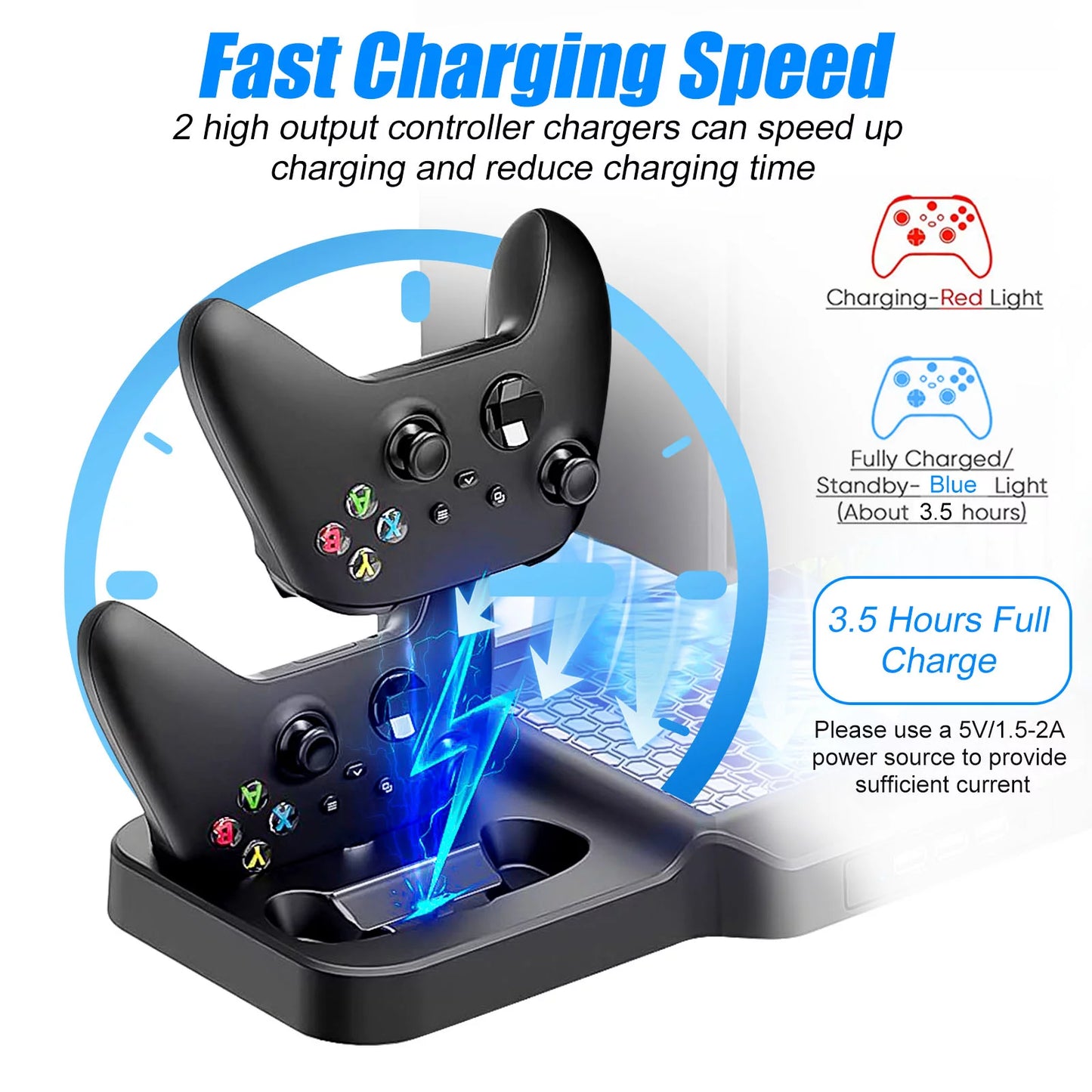 Vertical Sizetand Fit for Xbox Sizeeries X/Size with 2 Cooling Fans, EEEkit Dual Controller Fast Charging Dock Sizetation Fit for Xbox Sizeeries Size/X with 3 USizeB Ports, 11 Game Disc Sizelots