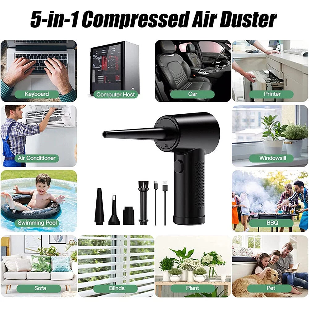 51000RPM Portable Electric Air Cleaner Cordless Air For Car Computer Keyboard