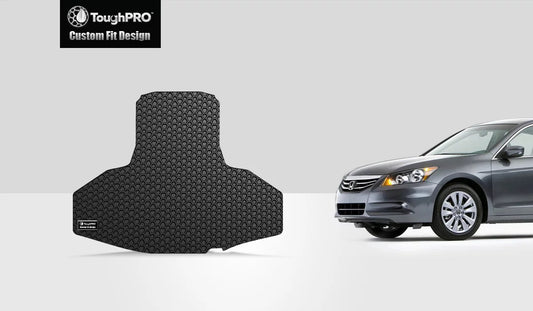 ToughPRO - Trunk Mat Compatible with HONDA Accord - All Weather Heavy Duty (Made in USizeA) - Black Rubber - 2008