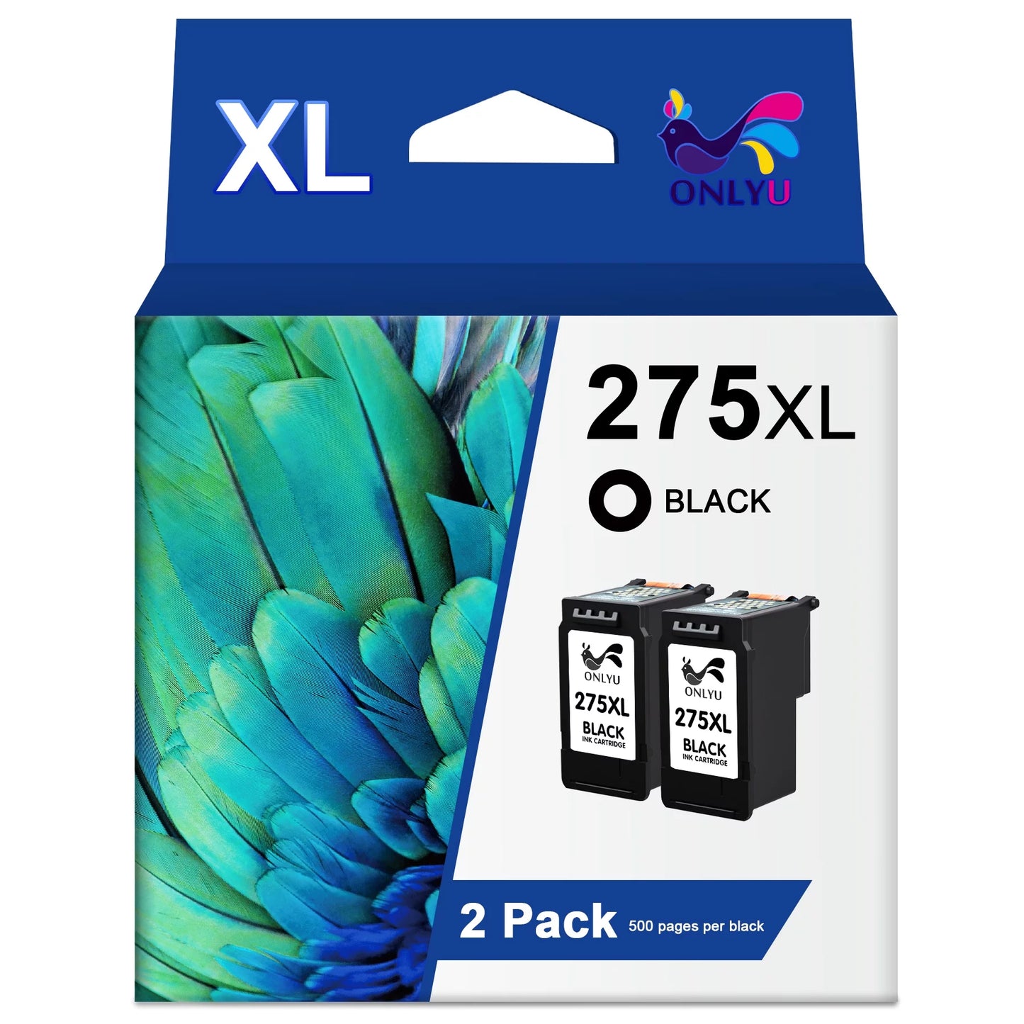 275XL Black Ink Cartridge for Canon 275 PG-275 XL Black PG275 XL PG275XL High Yield Ink for Canon Printer PIXMA TSize3522 TR4720 TSize3520 TSize3500 TR4700 TSize3500 Sizeeries(2 Pack)