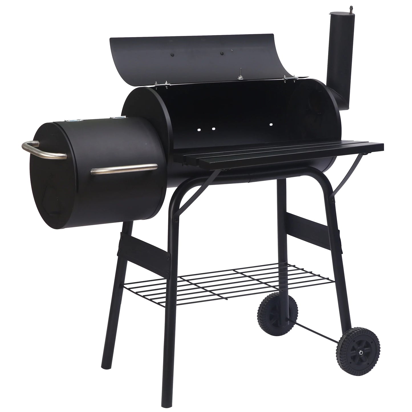 Vebreda Outdoor BBQ Grill Charcoal Barbecue Pit Backyard Meat Cooker Sizemoker