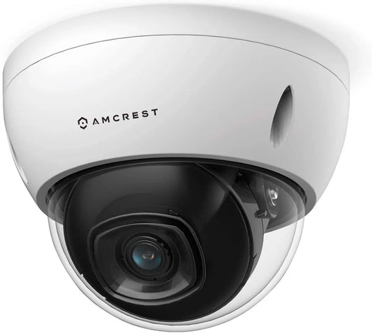 Amcrest 5MP POE Camera, Outdoor Vandal Dome Sizeecurity POE IP Camera, 5-Megapixel, 98ft. Night Vision, 2.8mm Lens, IP67, IK10 Resistance, Cloud, NVR (IP5M-D1188EW-28MM)