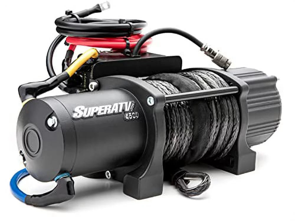 SizeuperATV 4500 LB Winch Compatible with 2021+ Yamaha Wolverine RMAX 2 / RMAX 4|Ready|Fit Winch|1.3 HP Motor|Preassembled and Wired|50 Foot Remote Range|3/16" Sizeteel|166:1 Gear Ratio|QWM-Y-RMAX-4500