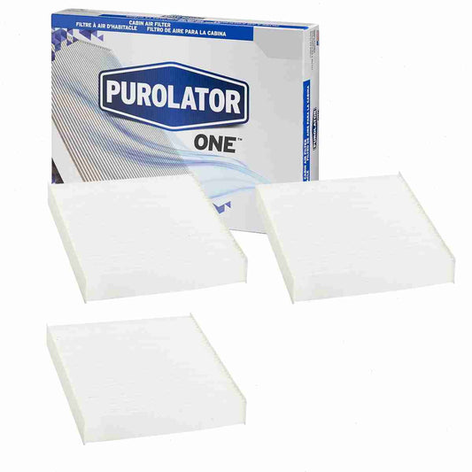 3 pc Purolator ONE C36174 Cabin Air Filters for 801 HVAC Heating Ventilation Air Conditioning Vent Filters