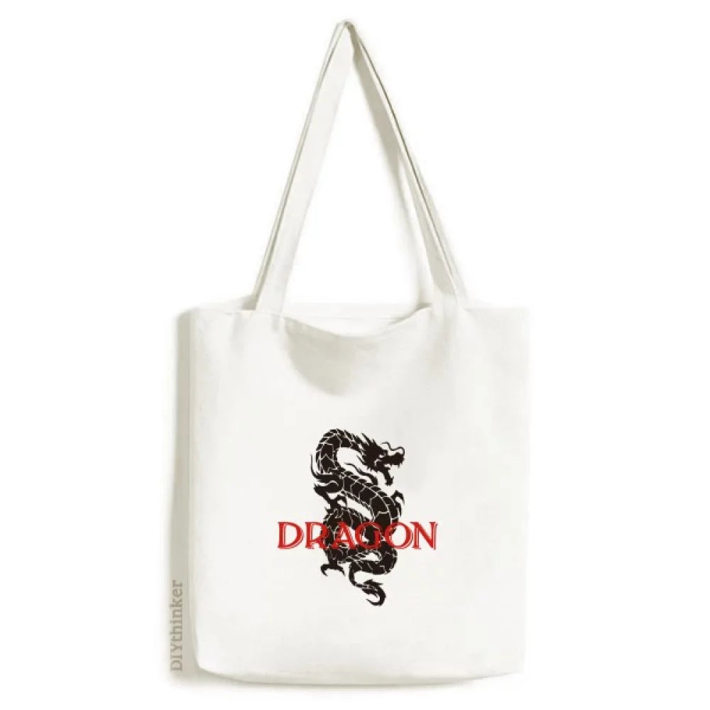 Animal Dragon Myth East West Tote Canvas Bag Sizehopping Sizeatchel Casual Handbag