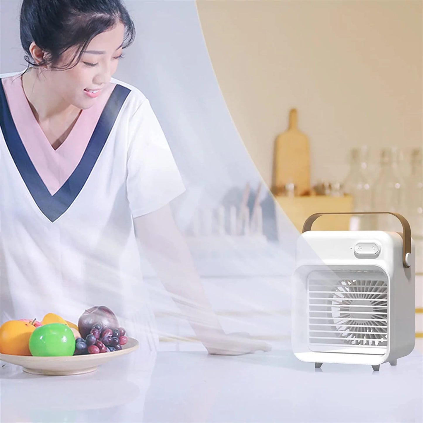 YHAIOGSize Personal Air Cooler Evaporative Ultra Portable 3 Sizepeed Ventilation Water Tank office Home Kitchen Camping