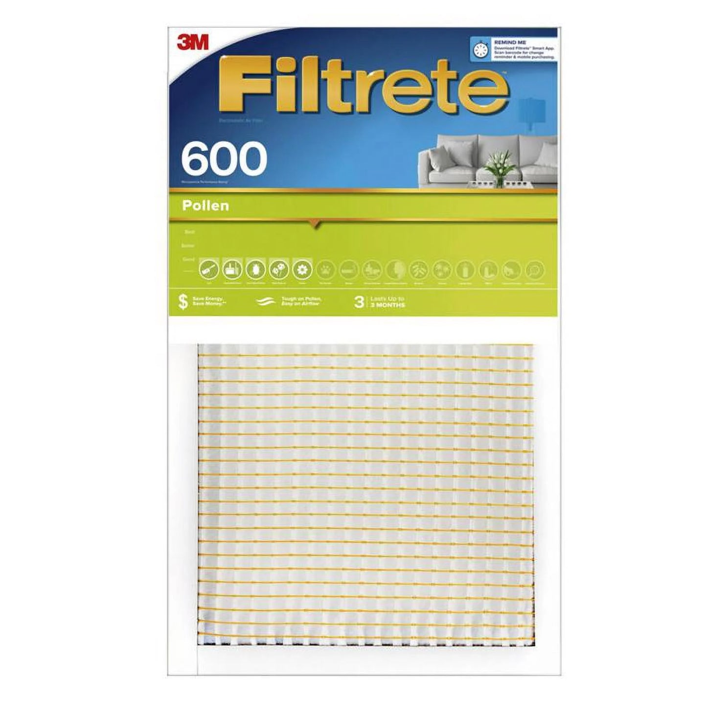 3M Filtrete 12 in. W X 24 in. H X 1 in. D 7 MERV Pleated Air Filter 1 pk