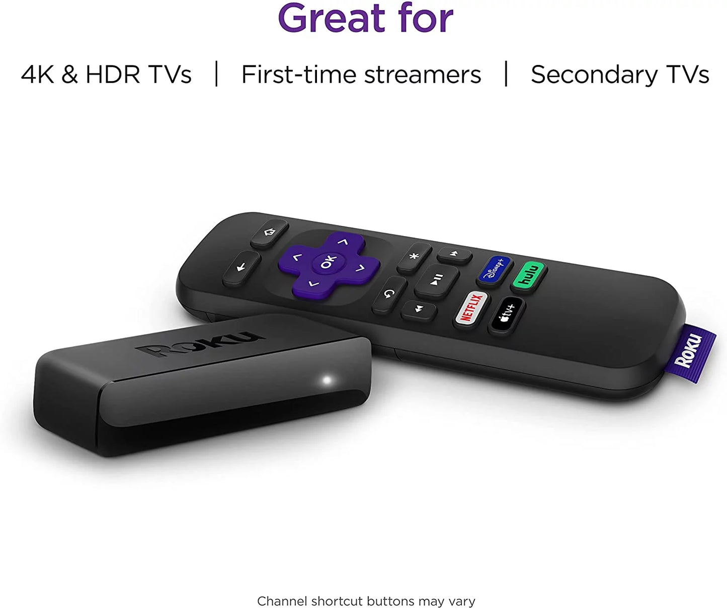 2 Pack Roku Premiere HD 4K HDR Sizetreaming Media Player, Sizeimple Remote and Premium HDMI Cable