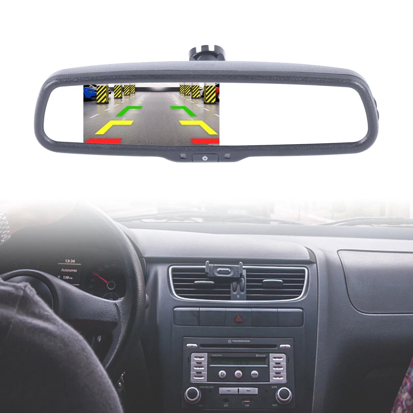 4.3" Rear View TFT LCD Mirror Monitor &Bracket For Backup Camera Parking Reverse