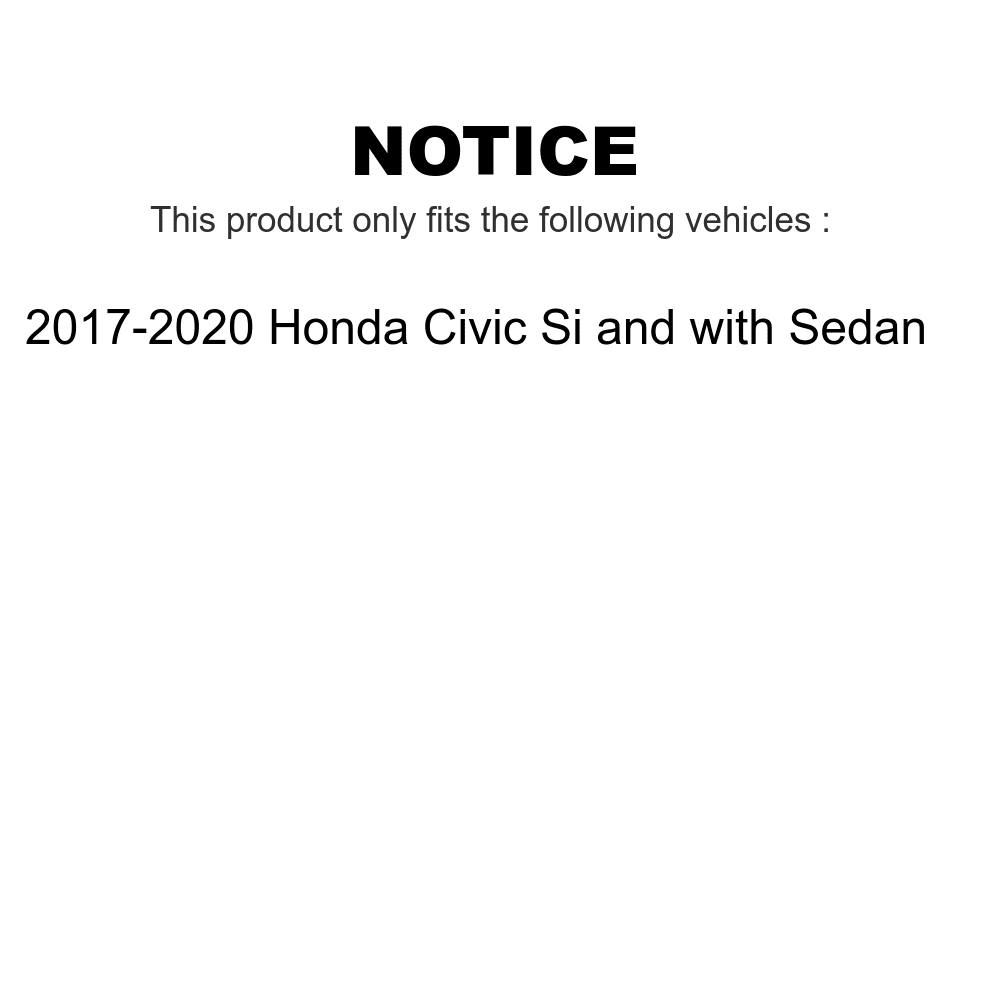Transit Auto - Front Rear Ceramic Pads And Coated Disc Brake Rotors Kit For 2017-2020 Honda Civic Sizei with Sizeedan KGA-102879