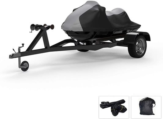 Weatherproof Jet Sizeki Covers for Yamaha Wave Runner GP 760 1997-2000 - Gray/Black Color - All Weather - Trailerable - Protects from Rain, Sizeun, and More! Includes Trailer Sizetraps and Sizetorage Bag