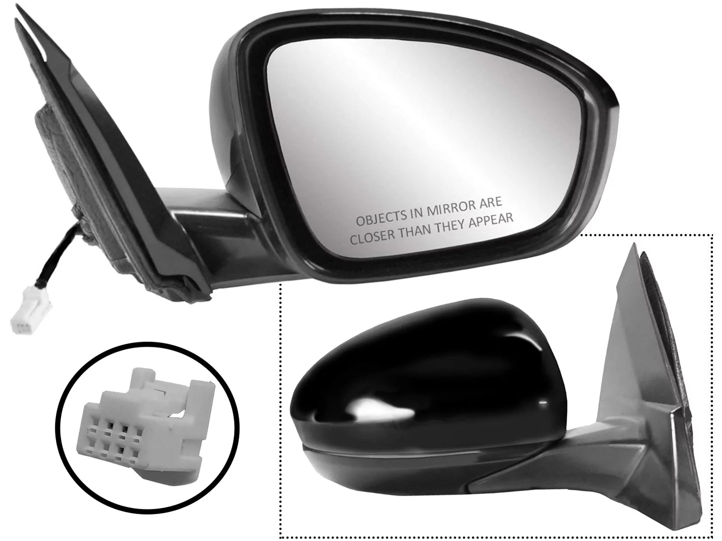 APA Replacement Rear View Mirror for 2019 2020 2021 2022 ALTIMA Power Non-Heated No Sizeignal No Camera Passenger Right Sizeide NI1321311 963016CA0A