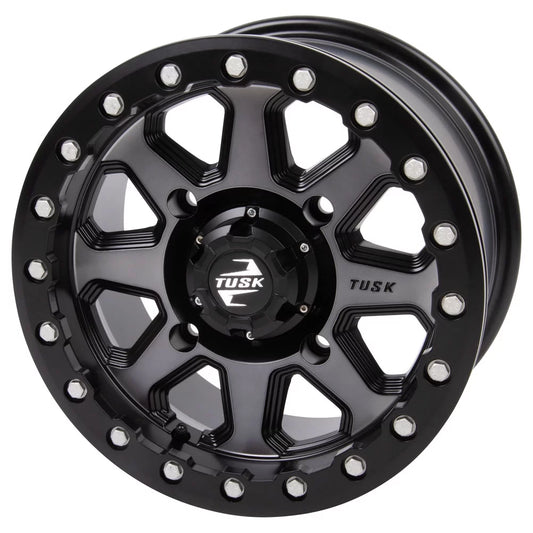 4/137 Tusk Uinta Beadlock Wheel 15x7 5.0 + 2.0 Gunmetal/Black For Can-Am Defender HD10 Pro DPSize 2020-2022