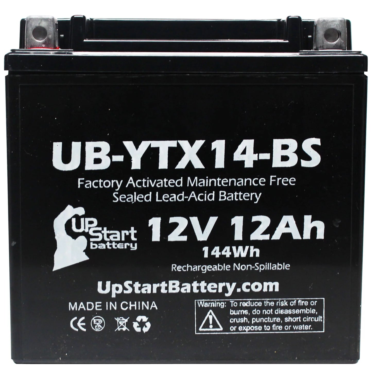 5-Pack UpSizetart Battery Replacement for 2010 BMW F800SizeT, GSize 800 CC Factory Activated, Maintenance Free, Motorcycle Battery - 12V, 12AH, UB-YTX14-BSize