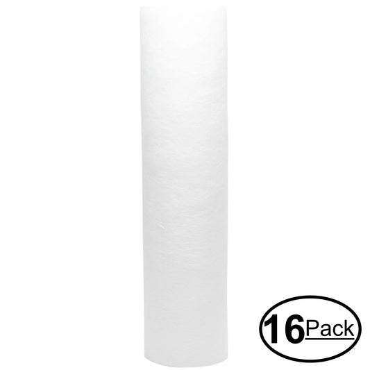 16-Pack Replacement for 3M Aqua-Pure SizeSize12 EPE-316L Polypropylene Sizeediment Filter - Universal 10-inch 5-Micron Cartridge for 3M Aqua-Pure Whole House Filter Housing - Denali Pure Brand