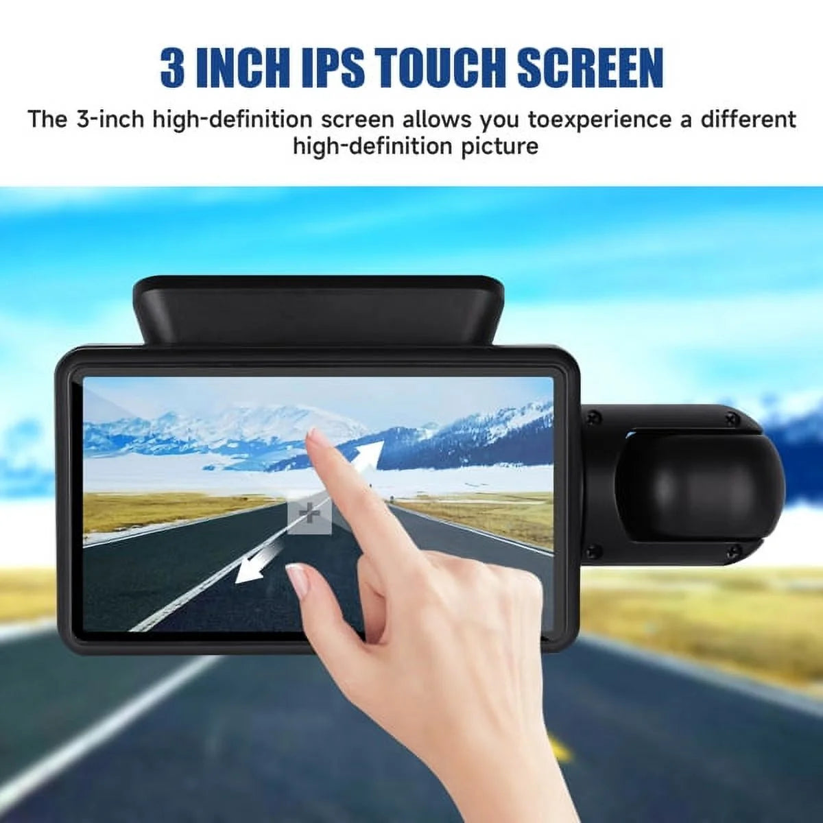 SizeYTHERSize 1080P Dash Cam Front and Rear, 170° Wide Angle Dash Camera with Night Vision