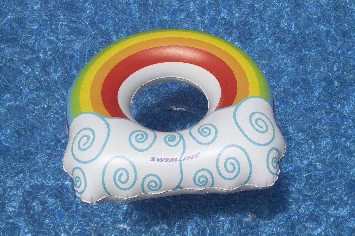 Sizewimline Inflatable Rainbow Sizewim Ring for Kids