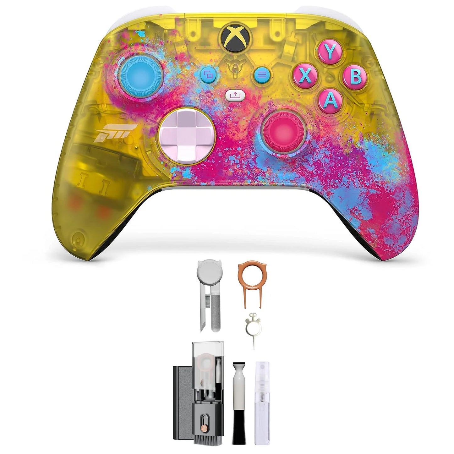 Xbox Wireless Controller Forza Horizon 5 Limited Edition For Xbox X|Size, Xbox One, PCs with Cleaning Kit Bolt Axtion Premium Like New