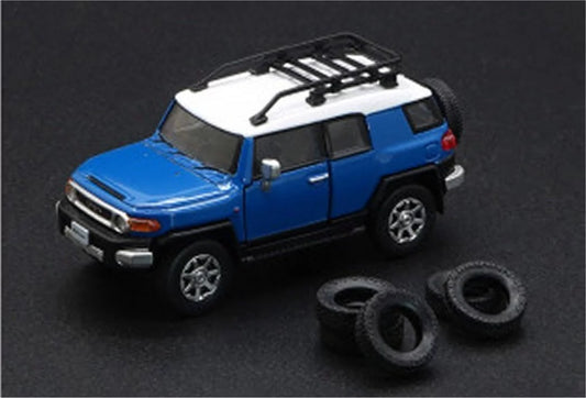 Toyota FJ Cruiser (RHD 2015) Car [1:64 scale in Blue/Ivory]