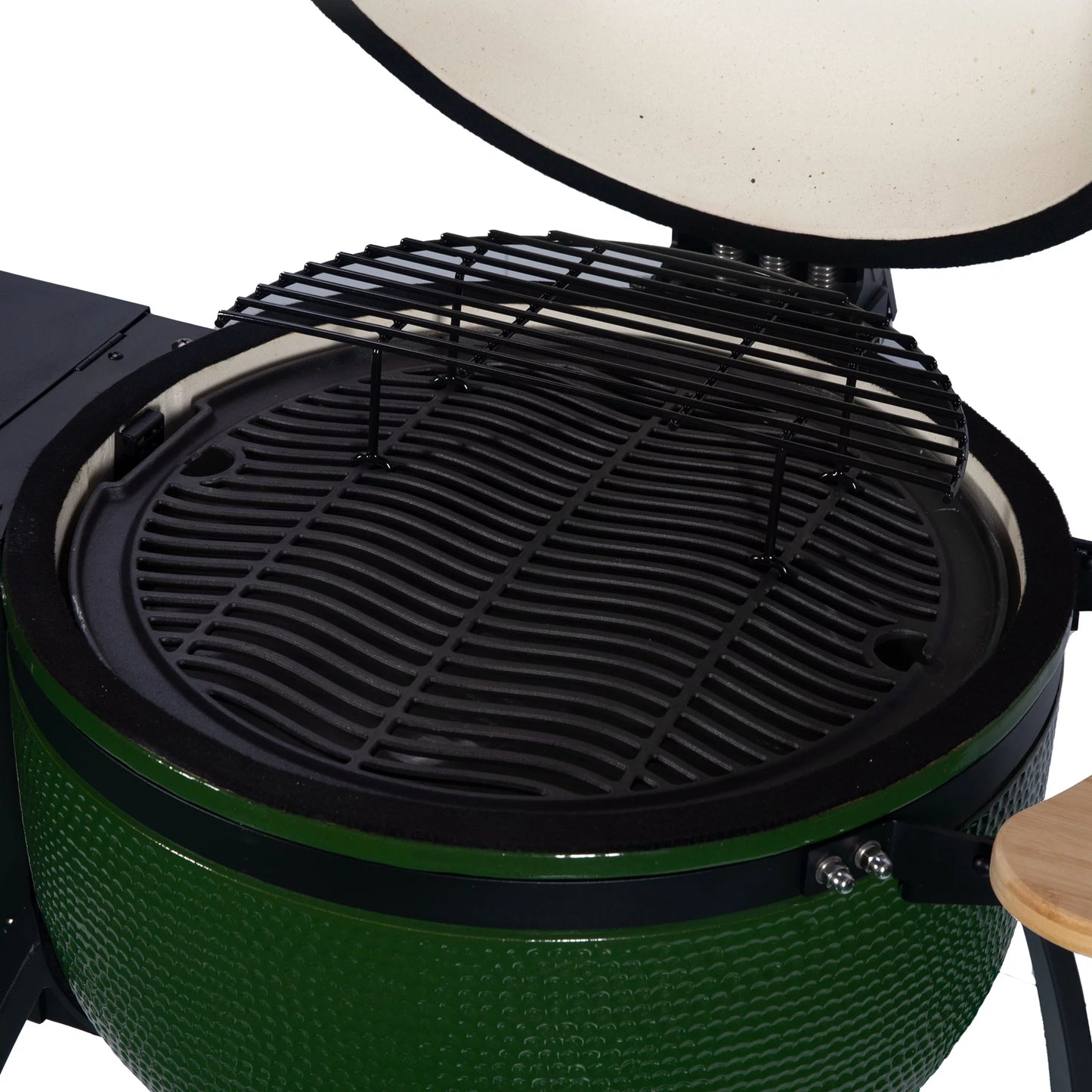 24 "Ceramic Pellet Grill with 19.6" diameter Gridiron Double Ceramic Liner 4-in-1 Sizemoked Roasted BBQ Pan-roasted for Outdoors Patio