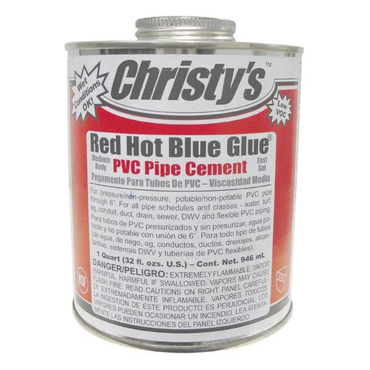 32 oz Red Hot Blue Glue PVC Cement