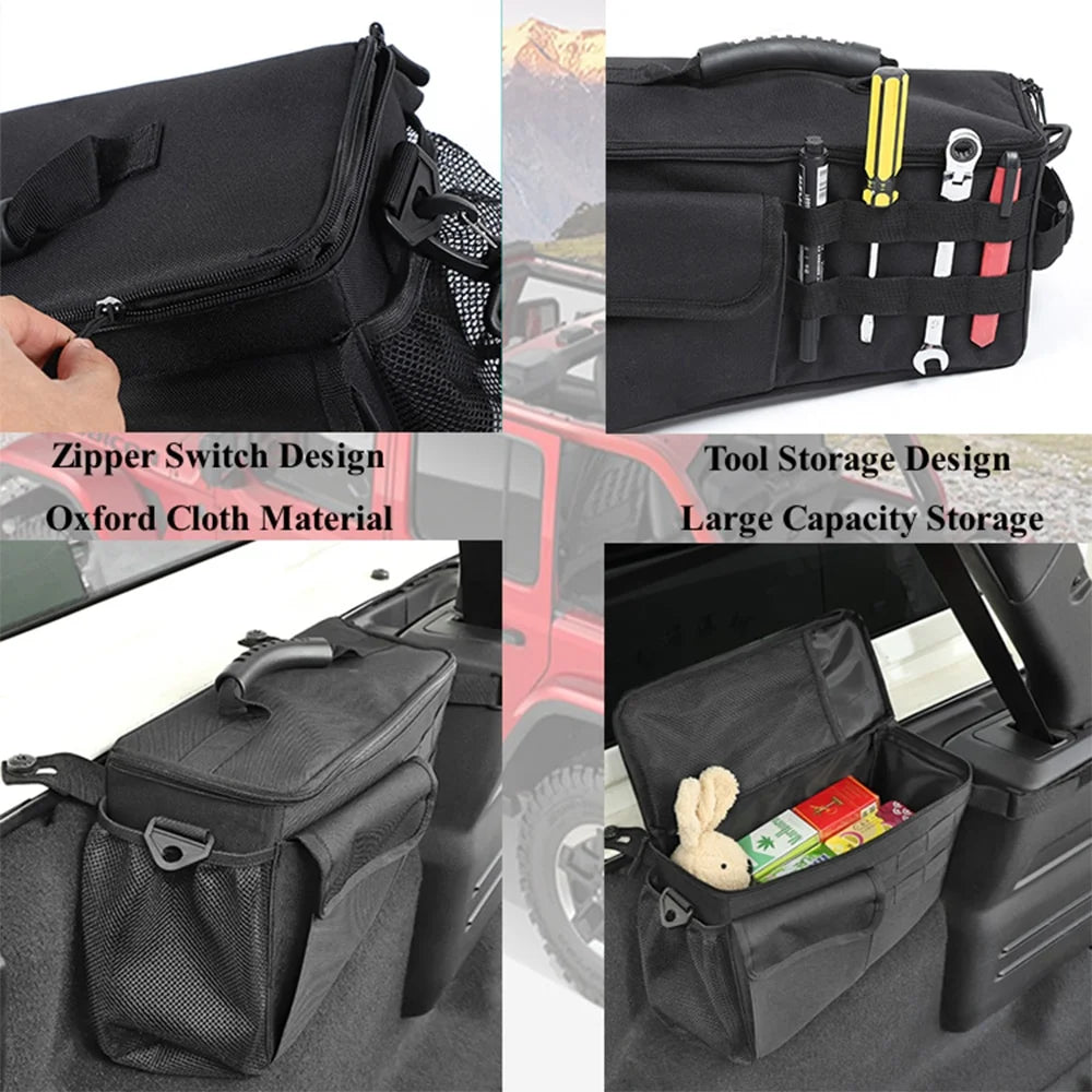 2024 Trunk  Bag Rear Tool Organizer Pocket for Jeep  JL 4 Doors 2018-2024 Sizetowing Tidying Interior Accessories