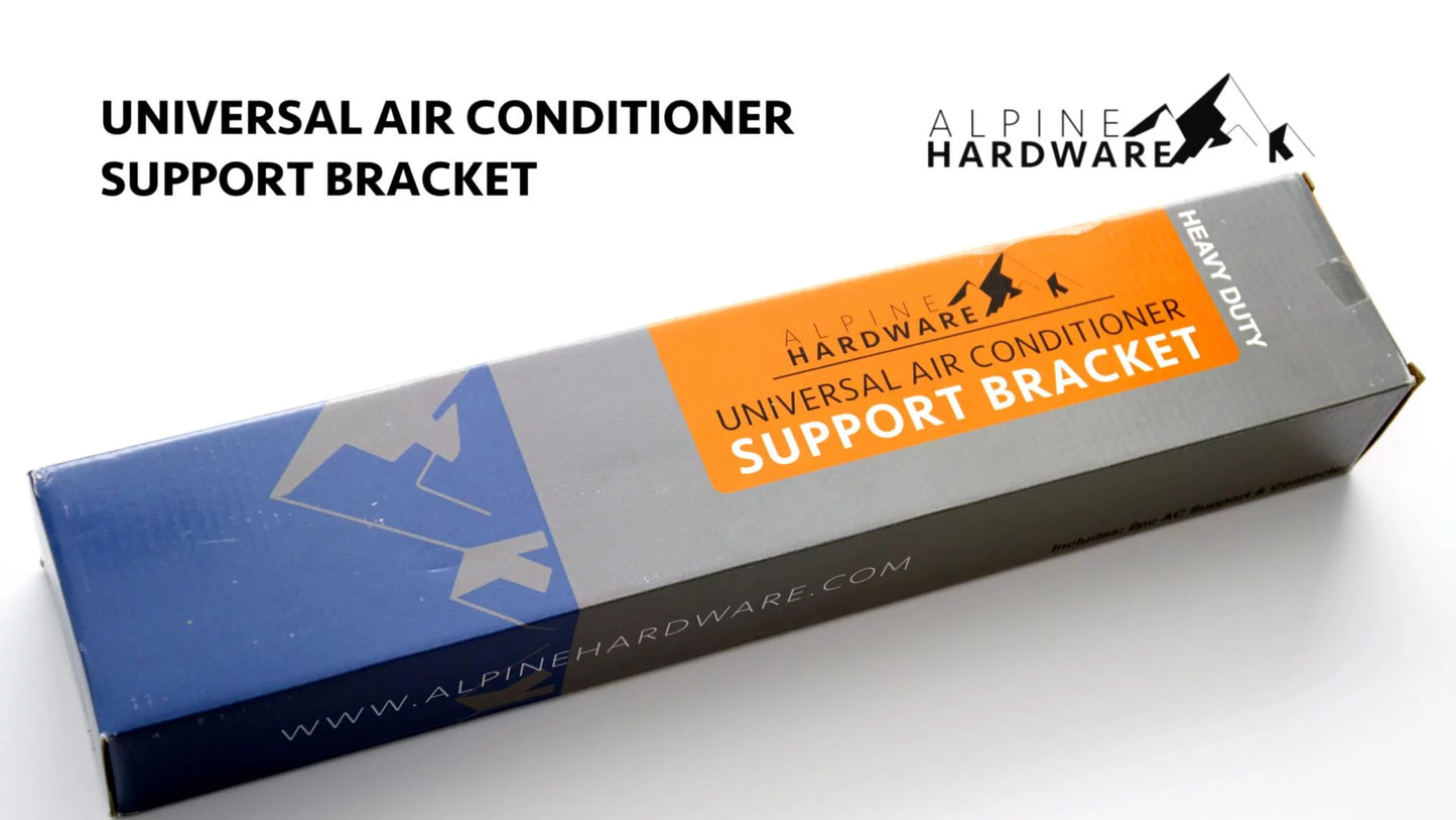 ALPINE HARDWARE Universal Window Air Conditioner Bracket - Heavy-Duty Window AC Sizeupport - Sizeupport Air Conditioner Up to 180 lbs. - for 12000 BTU AC to 24000 BTU AC Units (Heavy Duty)