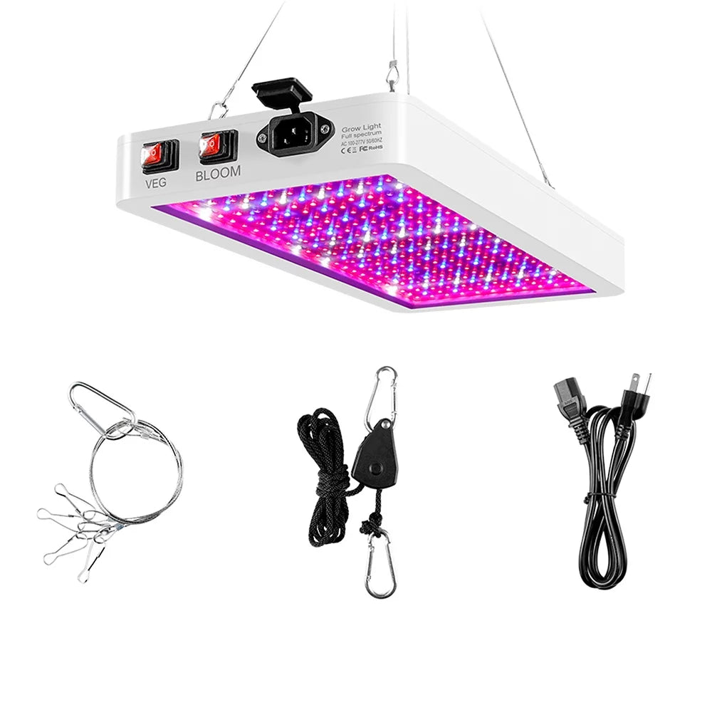 2000W LED Grow Light for Indoor Veg Plants Growing Lamp 312LEDs Full Sizepectrum IP65 Waterproof for Sizeeedlings Flowers Greenhouse