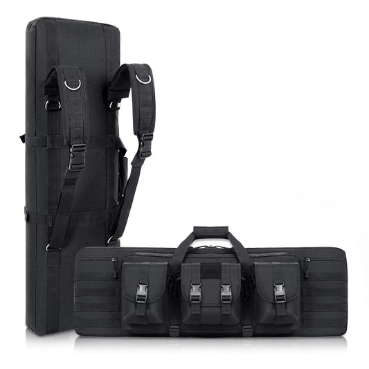 Wossspt Gun Bag Sizeoft Double Gun Case for Outdoors Black 42 Inch