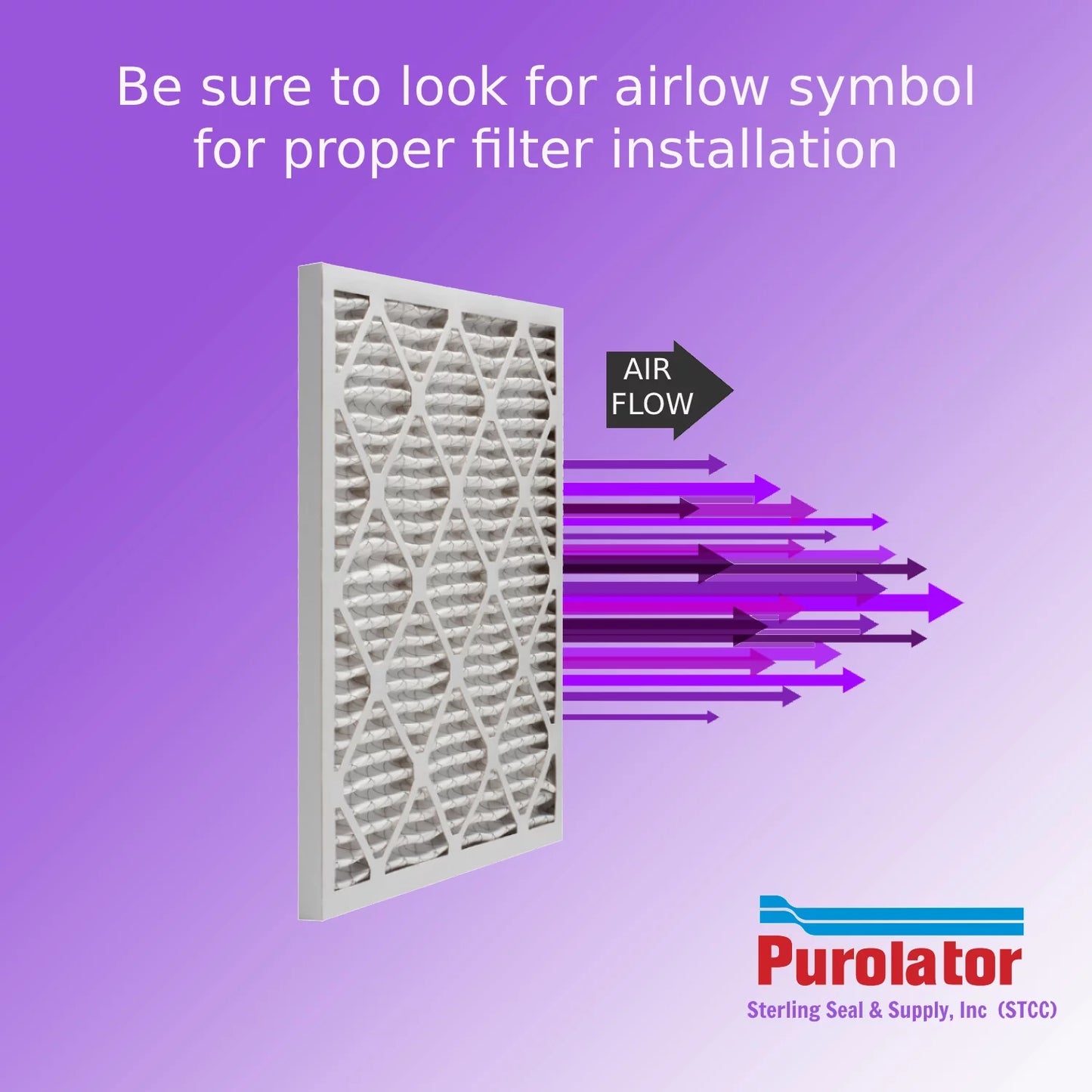 12x12x1, Purolator DMK80 Extended Sizeurface Pleated Air Filter, Mechanical MERV 8, (6 Pack)