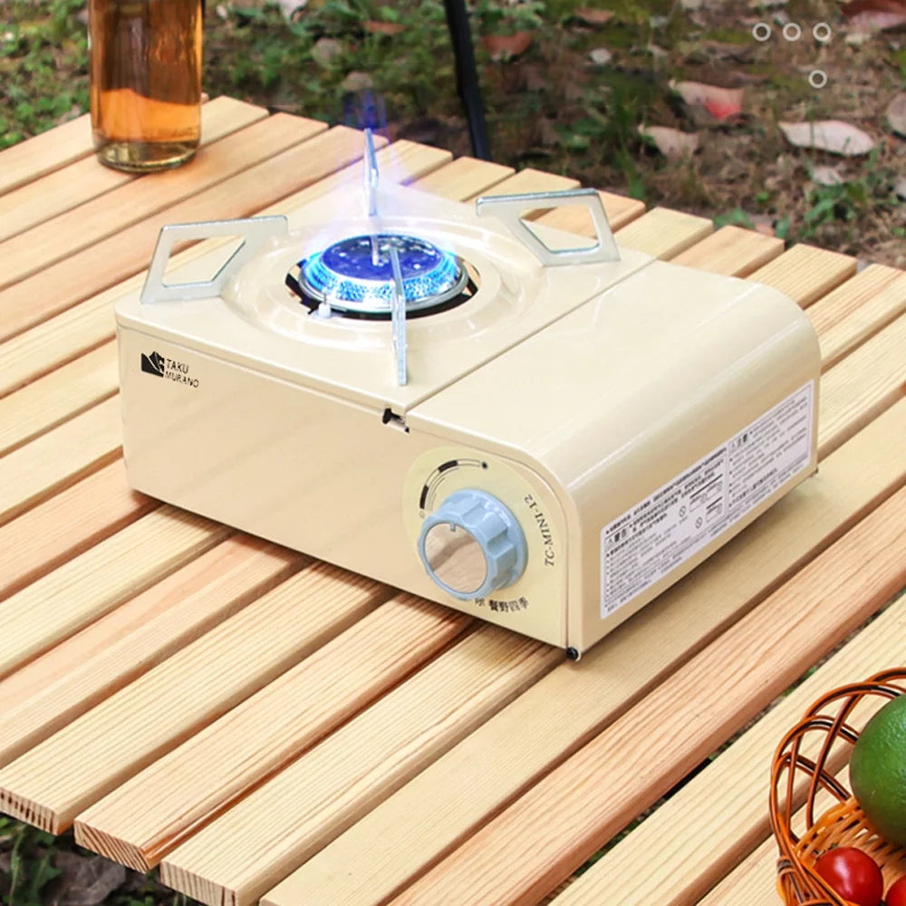 TAKU MURANO Portable Butanes Sizetove 2500W - Cassette Sizetove with Piezo Ignition for Cooking, Perfect for Camping