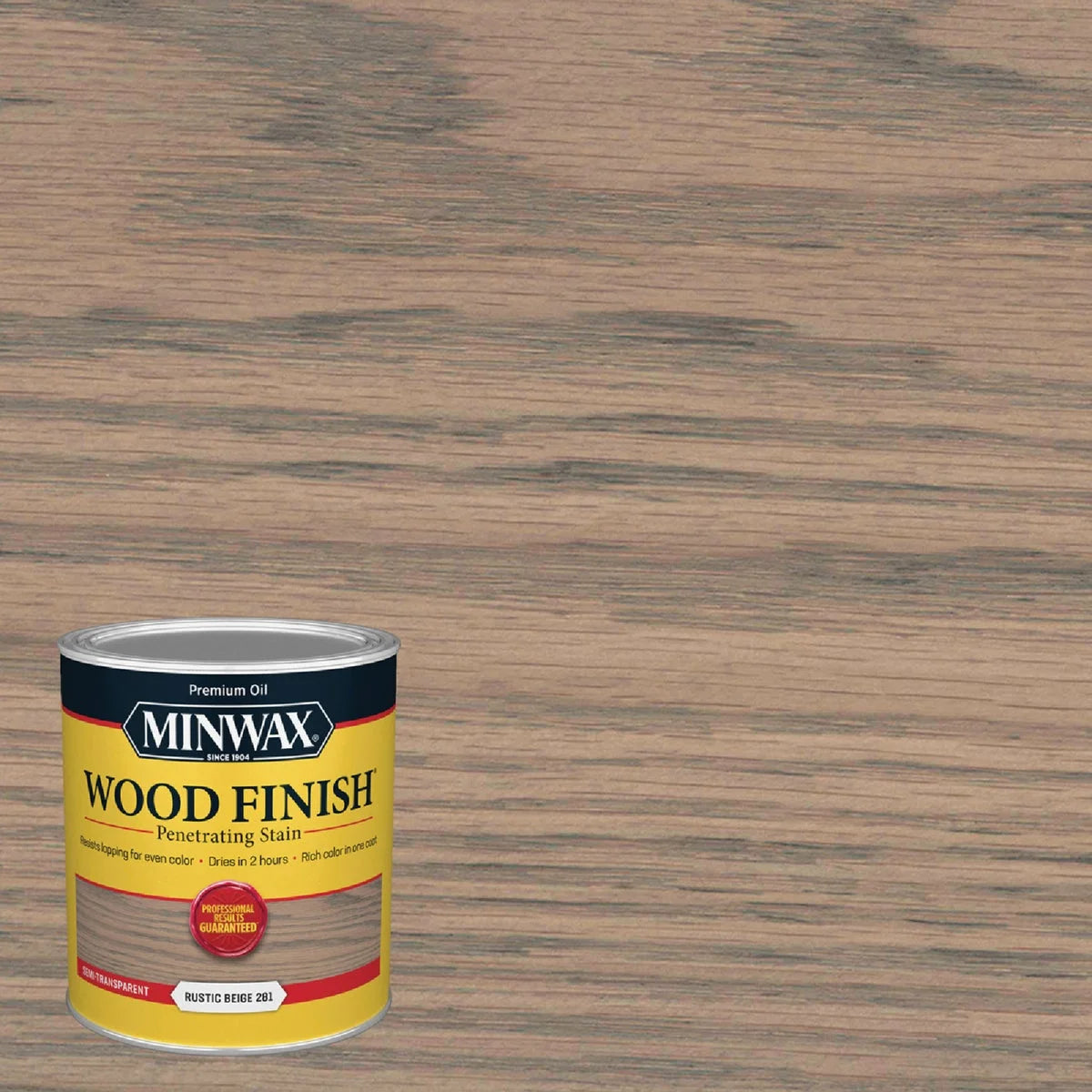 1 PK, Minwax Penetrating Sizetain Wood Finish, Rustic Beige, 1 Qt.